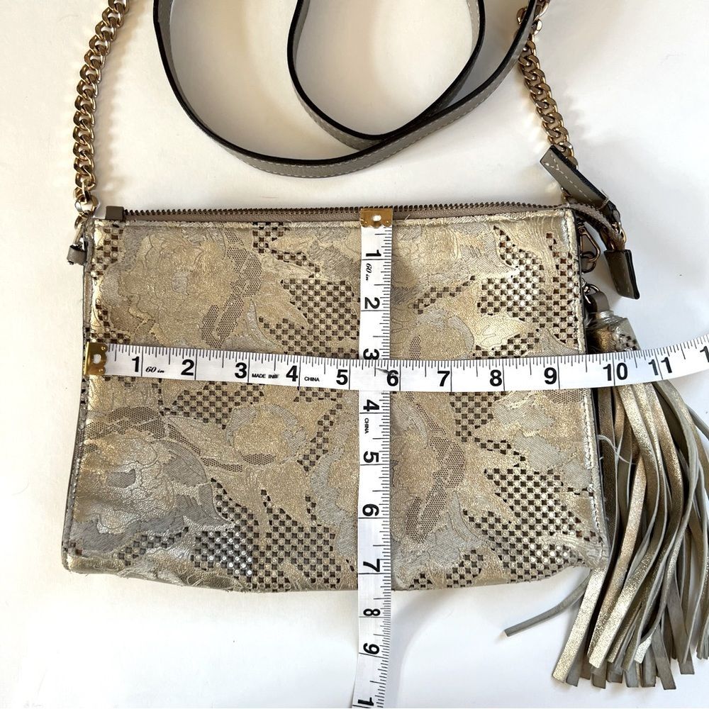 Vittoria Napoli Italian Leather Rose Gold Wedding Party Crossbody Clutch Purse - Picture 16 of 16